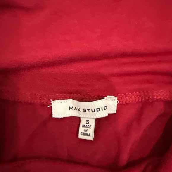 Max Studio Red Flowy Midi Skirt Size Small - Picture 3 of 4